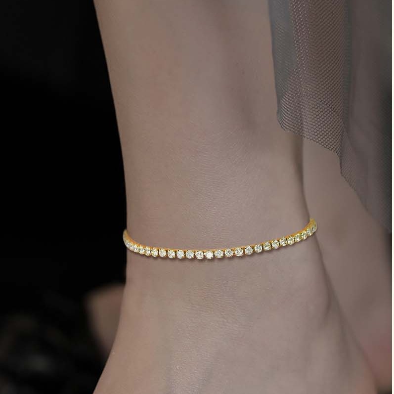 Vnox Lắc Chân Mạ Vàng 14K Thời Trang Cho Nữ