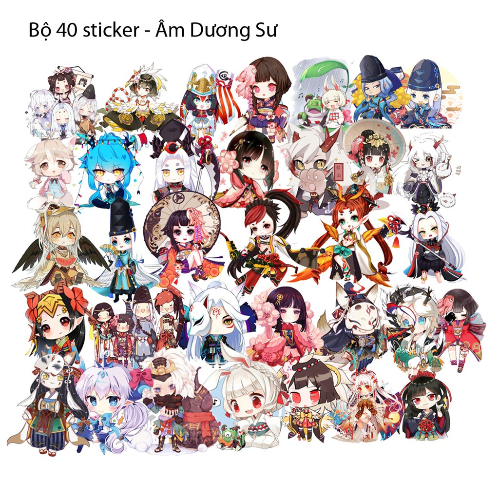 Bộ sticker Game Âm Dương Sư - Onmyouji game ( 3 mẫu)