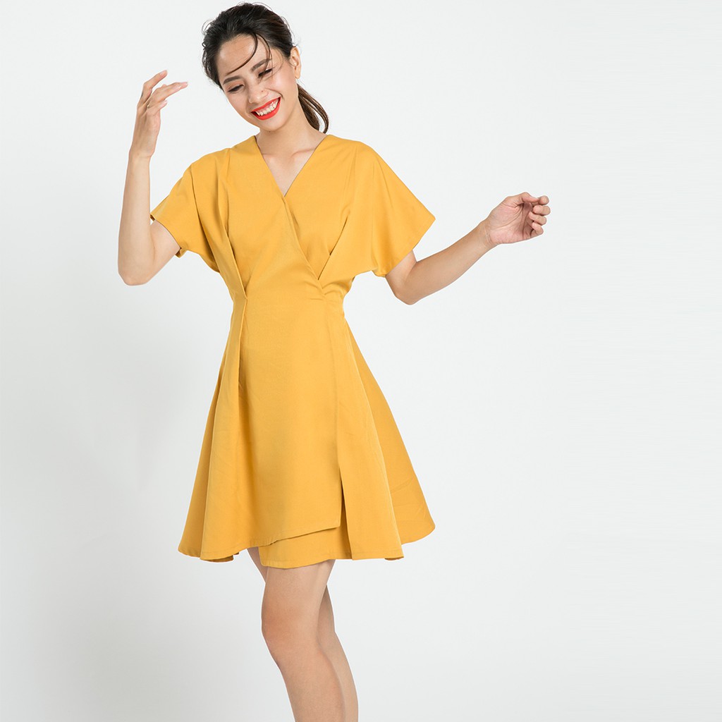 Đầm Không Tuổi Hity DRE076 (Vàng Mù Tạt Mustard)