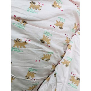 Vải thun cotton 2c Hàn hình cáo