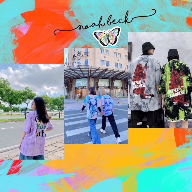 Áo Thun TieDye Tay Lửng Unisex Hình in Cao Cấp Ảnh+Clip Thật