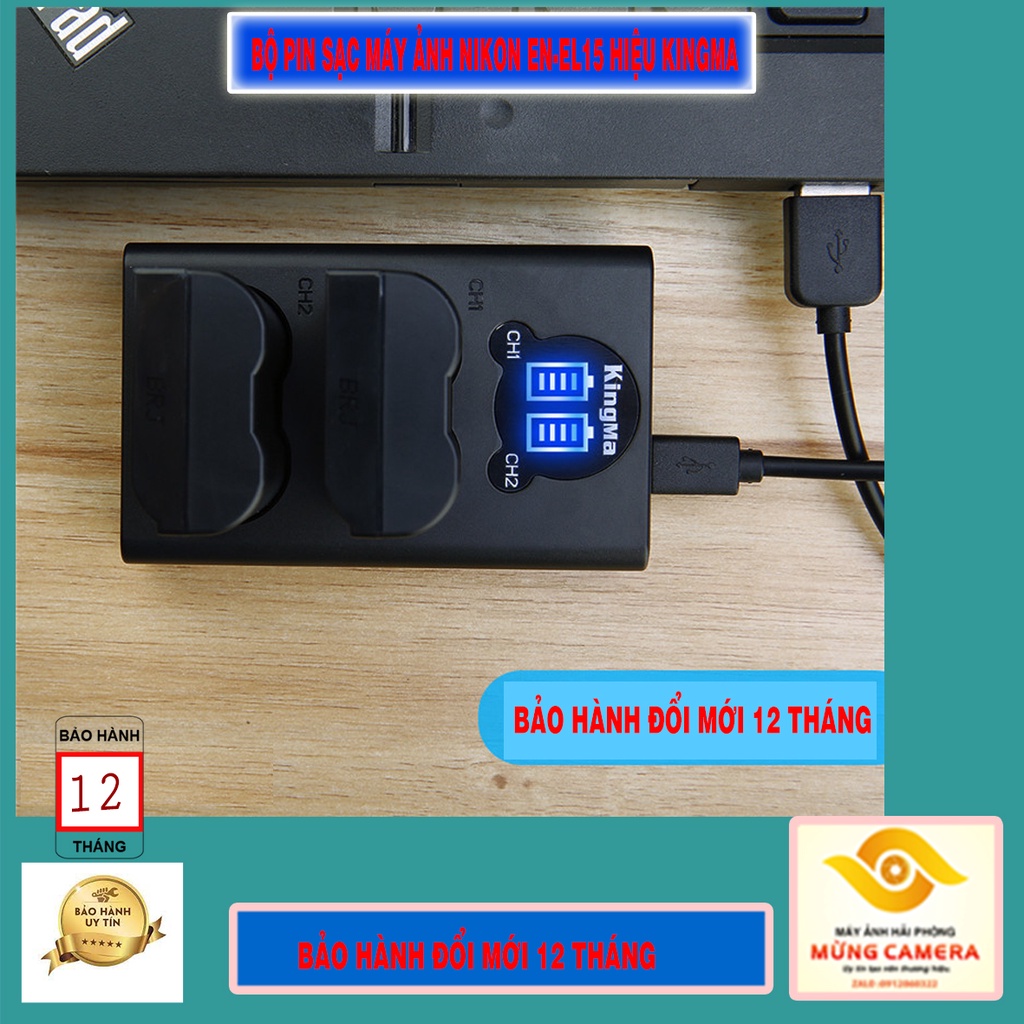 BỘ PIN SẠC MÁY ẢNH NIKON EN-EL15 HIỆU KINGMA
