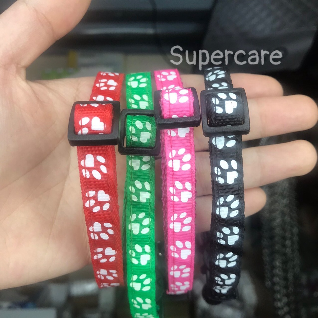 Vòng Cổ Mặt Mèo Hoạ Tiết Chân Chó Siêu Đáng Yêu (dành cho mèo &amp; cún nhỏ)