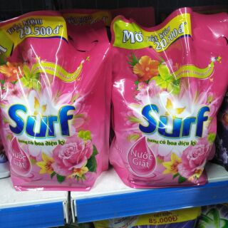 Combo 2 túi nước giặt Surf hương cỏ hoa diệu kỳ 3.3kg.