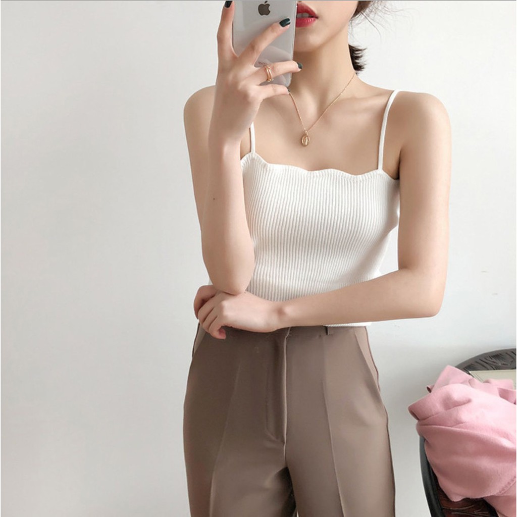 Áo dây mùa hè co giãn thoải mái - Áo hai dây body cách điệu cá tính hàng nhập cao cấp | BigBuy360 - bigbuy360.vn