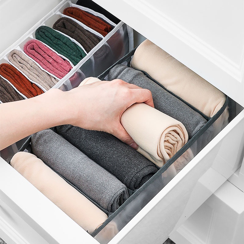 Túi đựng quần áo chia ngăn Hộp đựng đồ lót tất vớ Khay chia đồ quần áo tiện ích BeeJoo