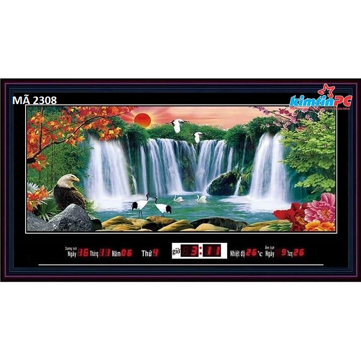 Lịch vạn niên - Tranh Suối - 50x90cm - mã 2308