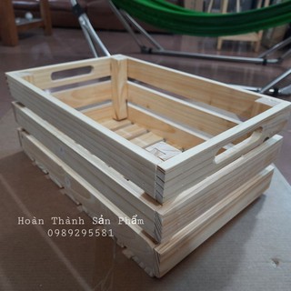 Thùng Gỗ Pallet Thông Minh Có Tay Cầm, Có Thể Gấp Gọn Bằng Gỗ Thông Mỹ Nhập Khẩu.