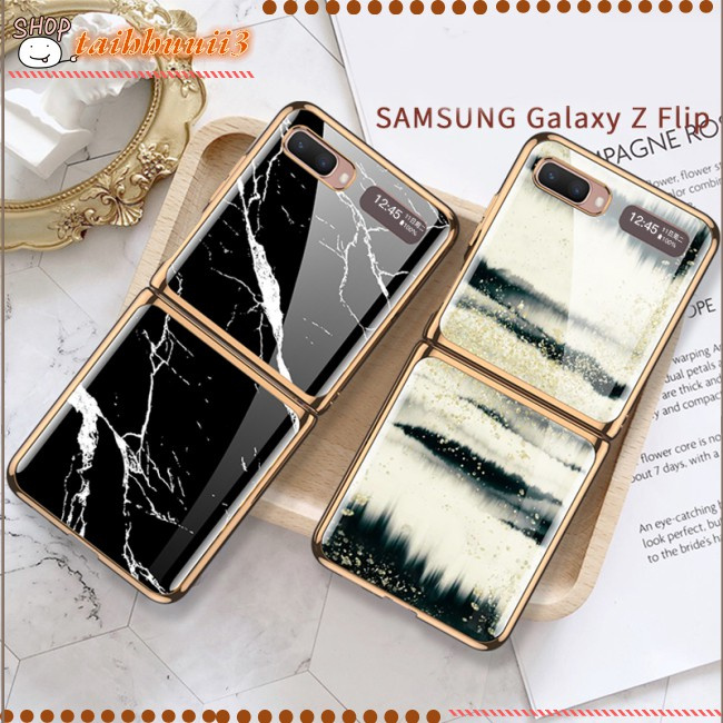 Sản phẩm mới bán chạy nhất Marble Pattern Protective Case Clamshell Anti-drop Folding Mobile Phone Case For Samsung Galaxy Z Flip