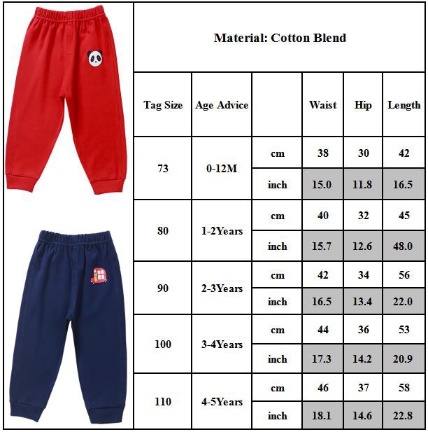 Quần Dài Cotton Lưng Thun In Họa Tiết Hoạt Hình Cho Bé