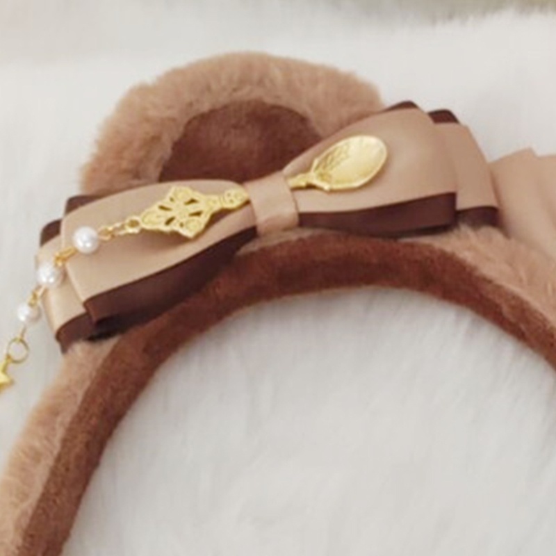 Flgo Băng Đô Cài Tóc Hình Tai Gấu Dễ Thương