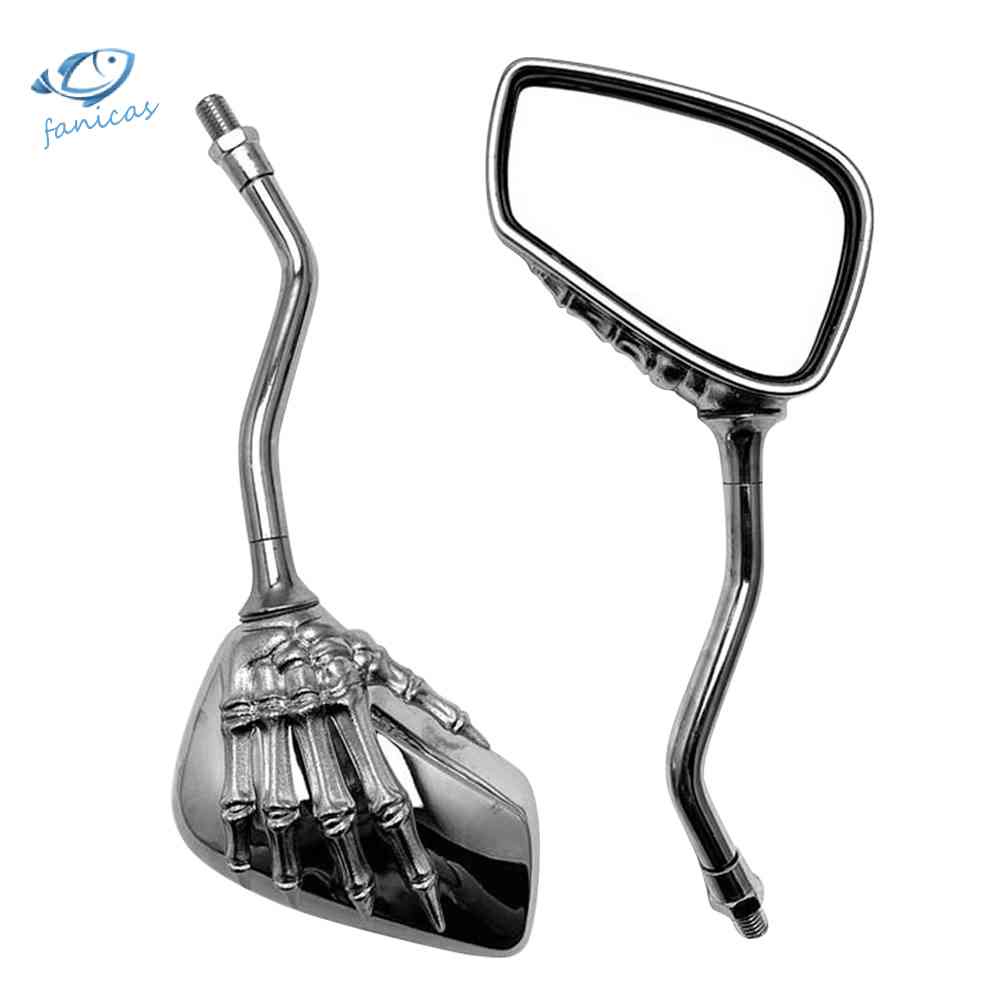 1 Cặp Gương Chiếu Hậu Hình Bàn Tay Xương Độc Đáo 10mm 8mm