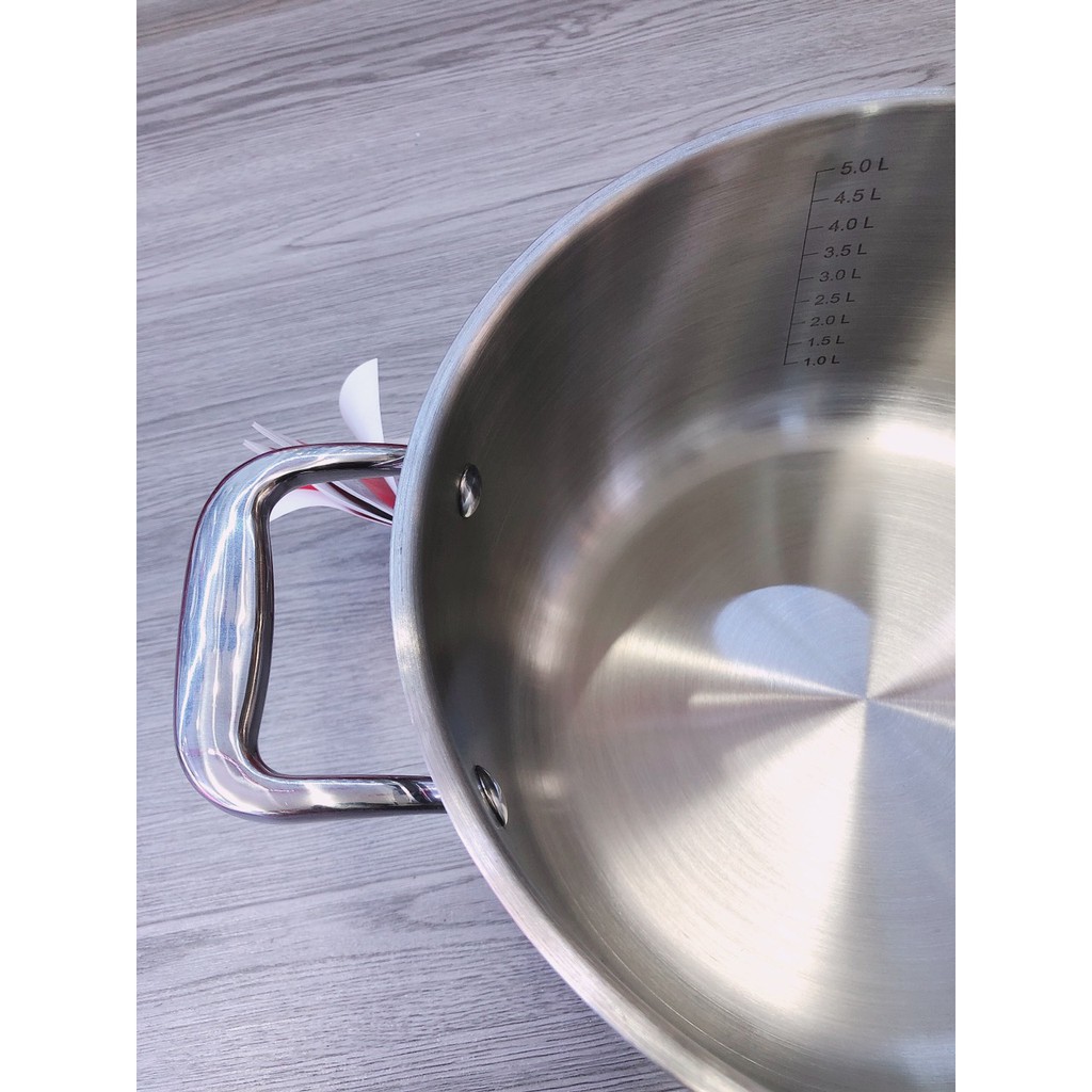 Nồi Elmich inox 304 3 lớp cao cấp đáy liền Trimax XS EL3748 size 24cm
