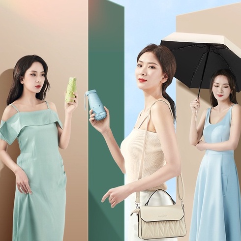 Ô Mini Che Nắng Gấp Gọn Chống Tia UV 3 Lớp SMARTCHOICE Tiện Lợi Đi Du Lịch Tặng Kèm Hộp Đựng [Hàng Loại 1] SCG-PK012