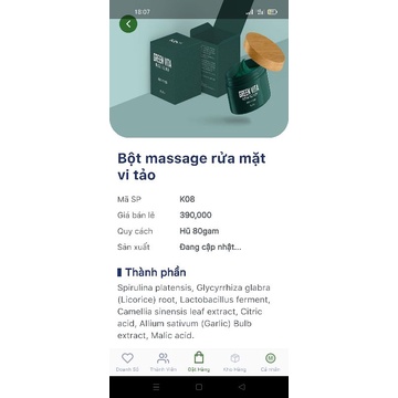 Bột rửa mặt kis22 siêu vi tảo date 1/6/2024