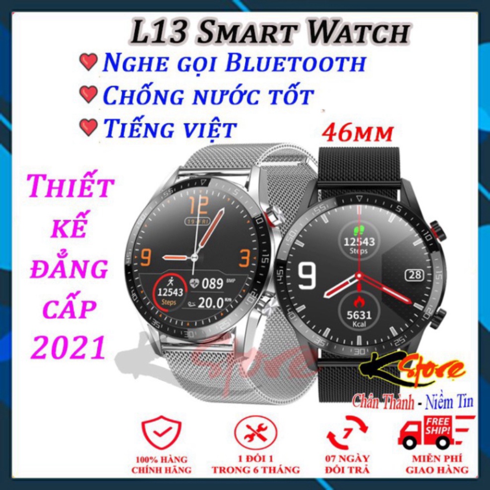 SALE KỊCH SÀN Đồng hồ thông minh Nam, Microwear L13 smart watch thể thao kiểu dáng Xiaomi chống nước giá rẻ mặt tròn dây