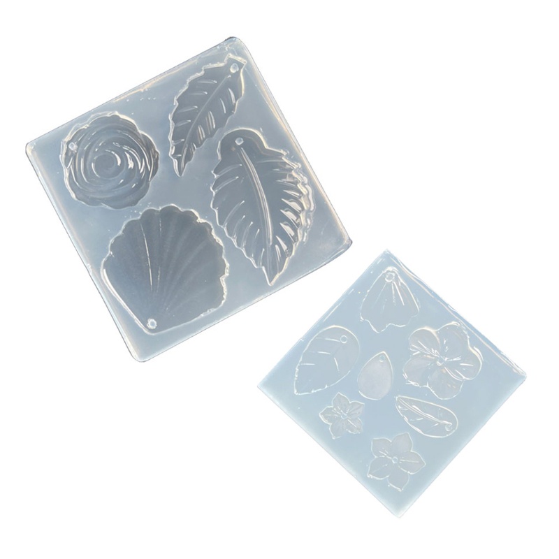 Khuôn silicone làm mặt trang sức hình hoa lá DIY