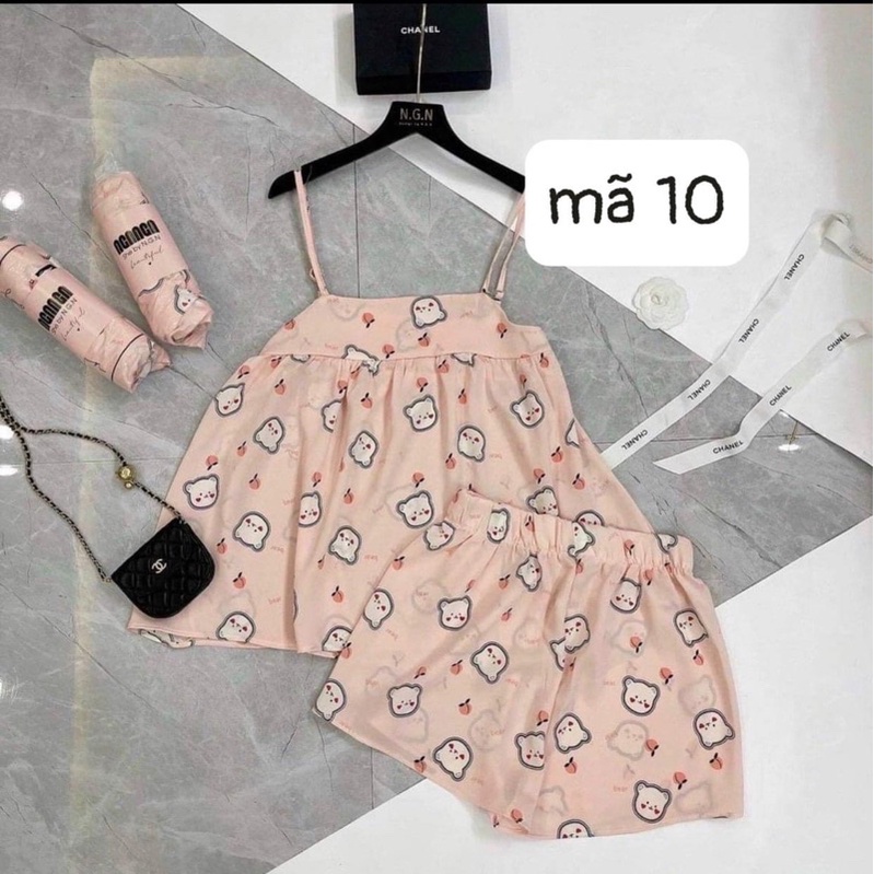 [ Rẻ vô địch ] Set bộ pijama hai dây freesize dành cho nữ