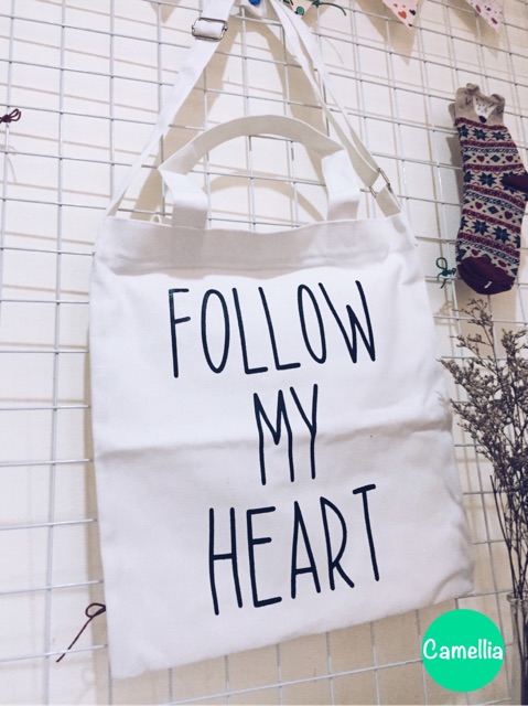 Túi tote Follow My Heart