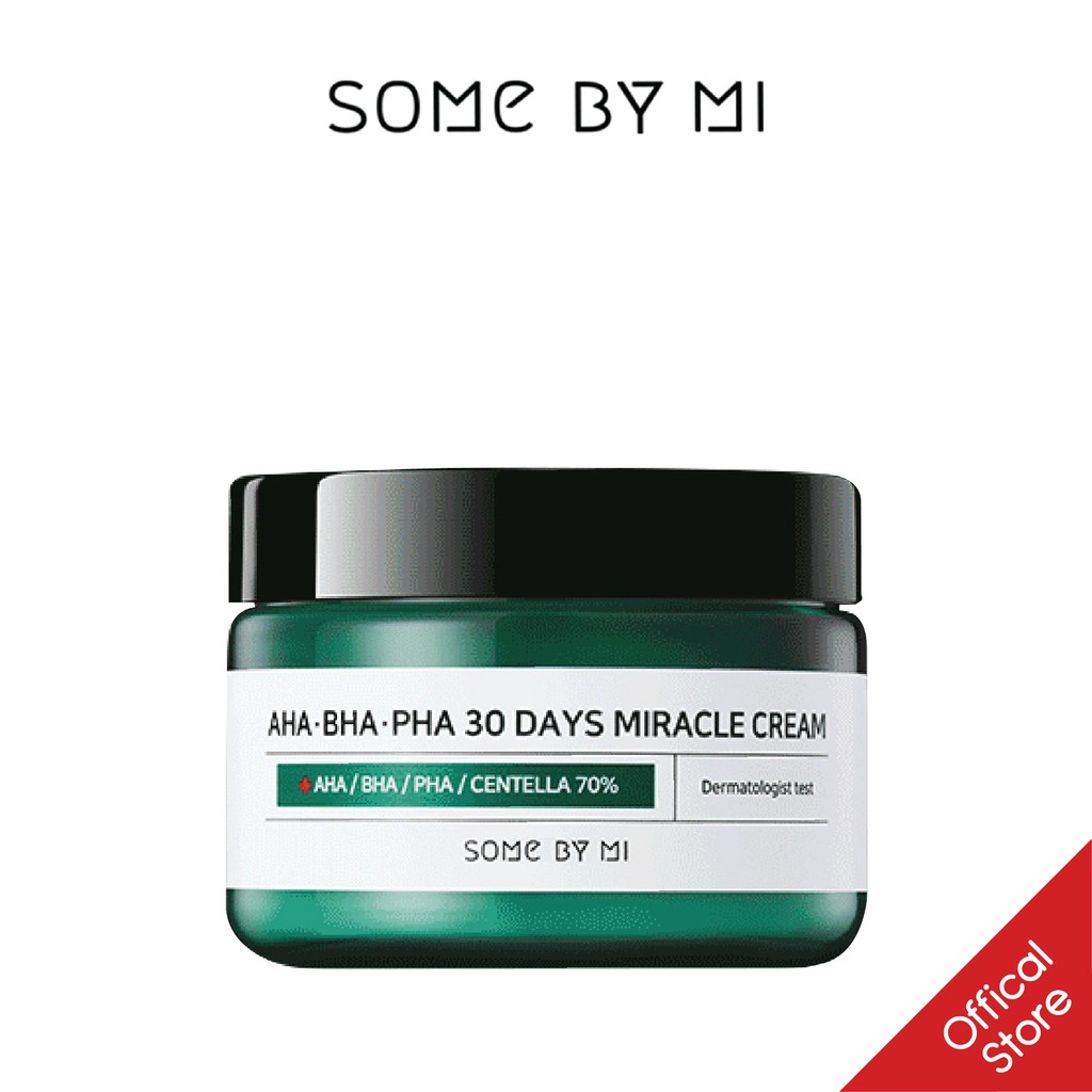 [Mã FMCGMALL -8% đơn 250K] Kem Dưỡng Giảm Mụn Some By Mi AHA-BHA-PHA 30 Days Miracle Cream 50ml