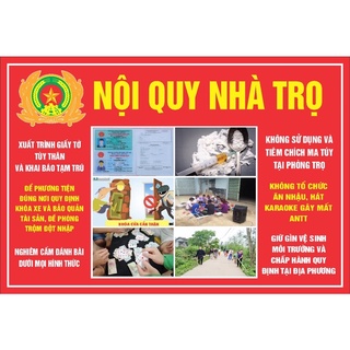 bộ 4 bảng nội quy nhà trọ