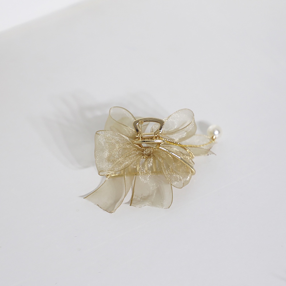 Kẹp Tóc Hình Nơ Tua Rua Bằng Kim Loại Phong Cách Hàn Quốc Cổ Điển Thời Trang Cho Nữ