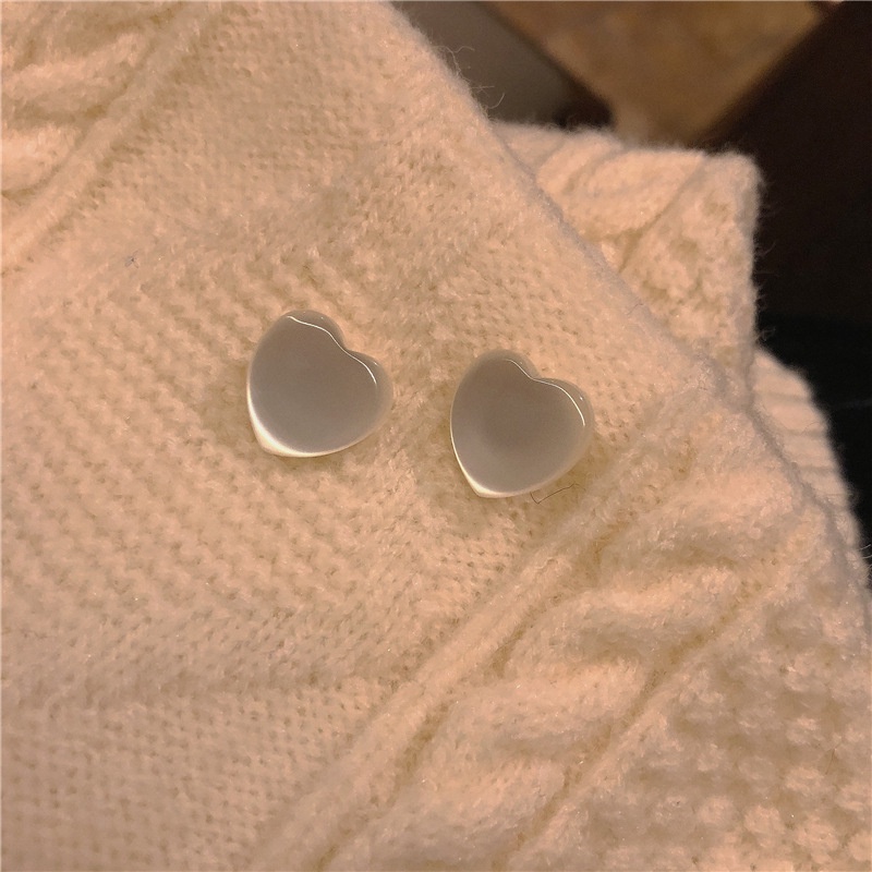Khuyên Tai Opal Hình Trái Tim Siêu Nữ Tính Phong Cách Mới 2022