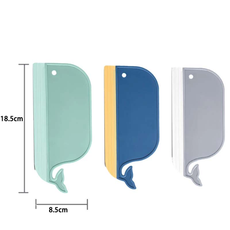 Bàn Chải Vệ Sinh Cửa Kính Bằng Silicon Mềm Hình Cá Voi Đa Năng Có Móc Treo Cho Nhà Bếp Nhà Tắm