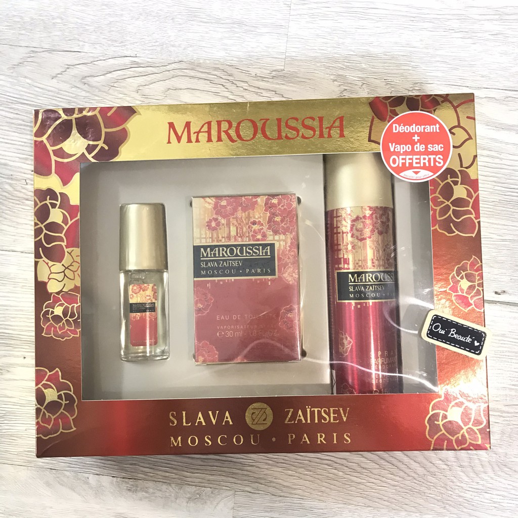 Set Nước Hoa Lăn Xịt khử mùi Slava Zaitsev Maroussia EDT 30ml Ouibeaute