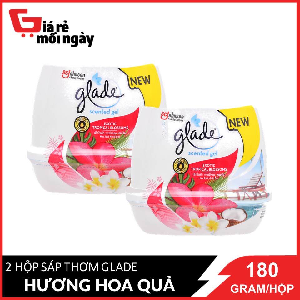 Combo 2 Sáp Thơm Glade Hương Hoa Quả Nhiệt Đới 180gx2