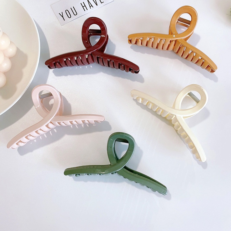 Kẹp Tóc Màu Trơn Đơn Giản Thời Trang Cho Nữ