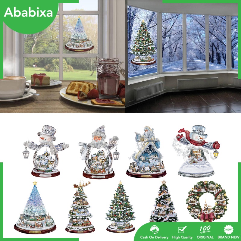 [Ababixa] Đề Can Dán Cửa Sổ Trang Trí Giáng Sinh Có Thể Tháo Rời