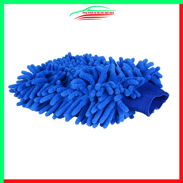Găng tay lau rửa xe sợi microfiber hai mặt chuyên dùng vệ sinh nhà cửa ô tô xe máy