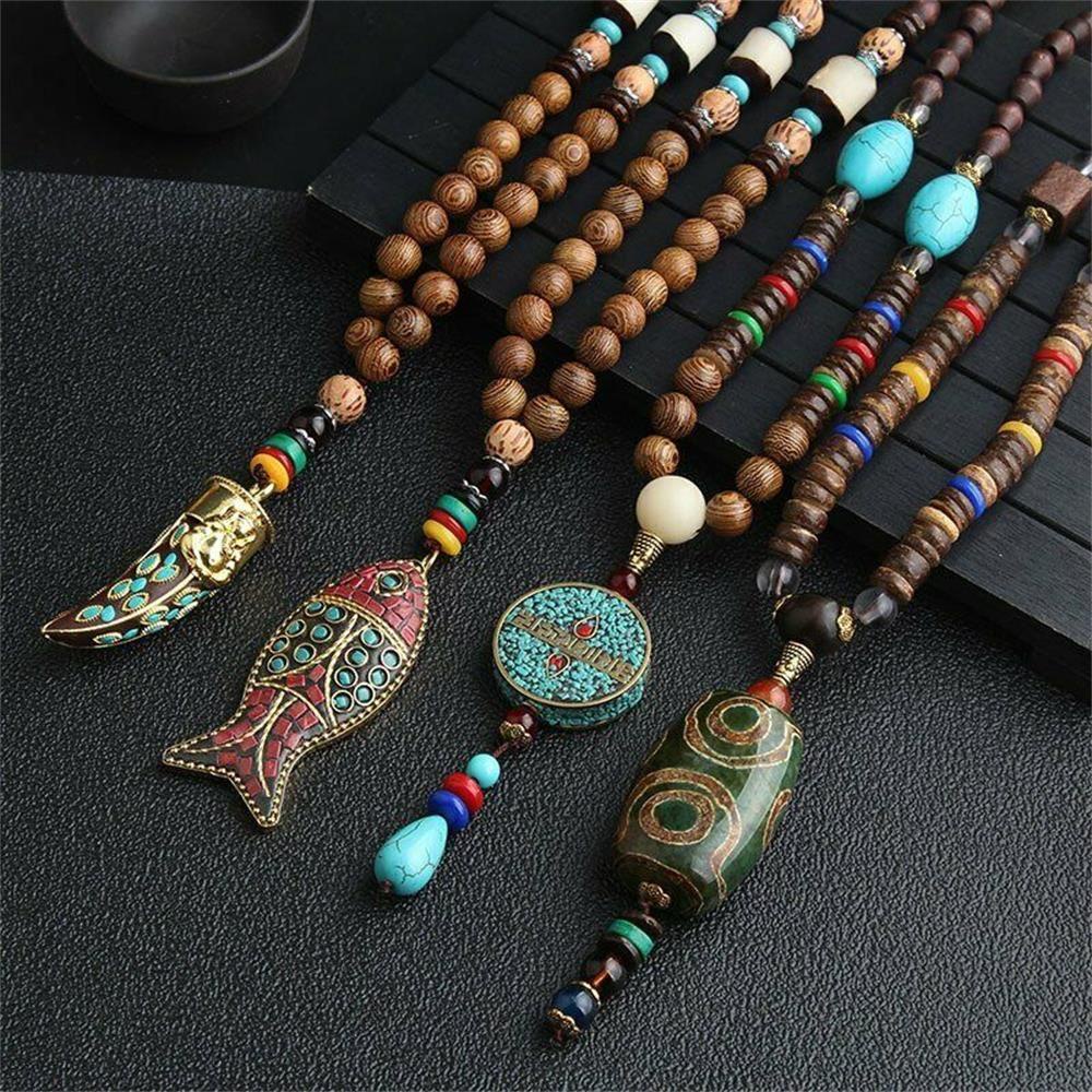 KENT1 Vòng cổ Phật Giáo Phong Cách Vintage