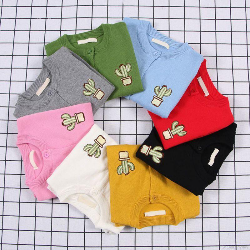 Áo khoác Cardigan họa tiết xương rồng cho bé