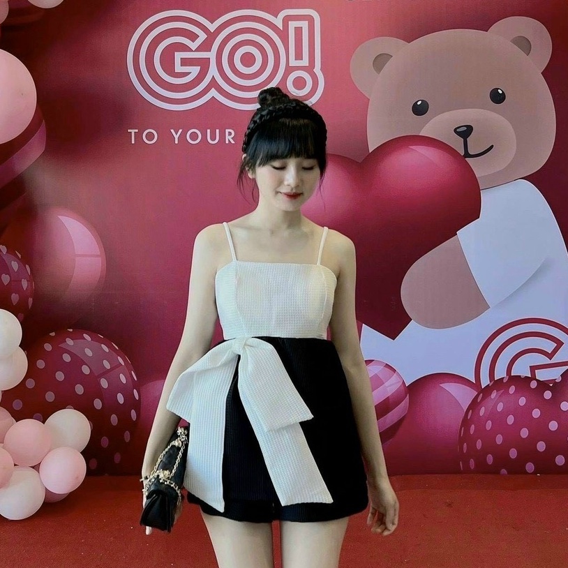 Sét Bộ 2 Dây Cột Nơ Bụng Siêu Dễ Thương Thời Trang Nữ STclothing