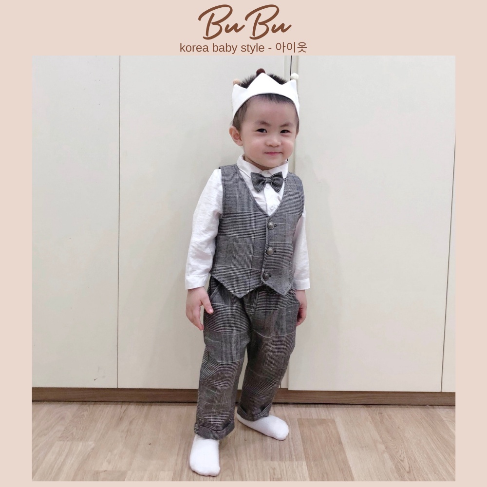 Set Gile Dài Tay Thời Trang Cho Bé Trai ❤️ Hàng Thiết Kế Bubu