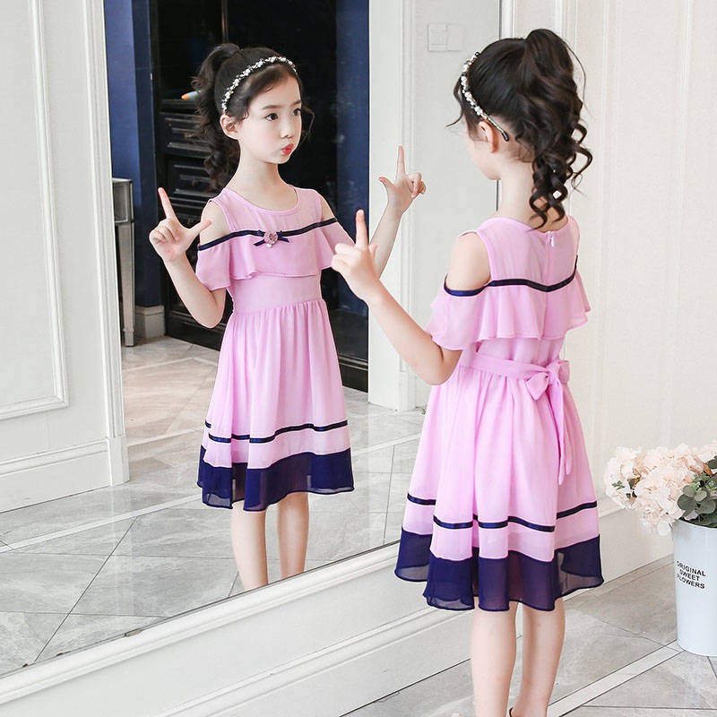 Đầm Chiffon Thời Trang Mùa Hè Dành Cho Bé Gái 10-15 Tuổi