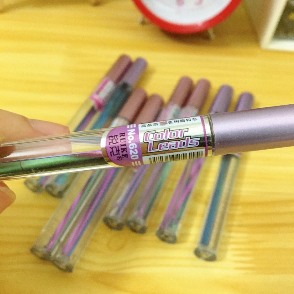 Ngòi bút chì, ngòi chì kim 7 màu 2B 0.5mm - 1 lọ - TEZY