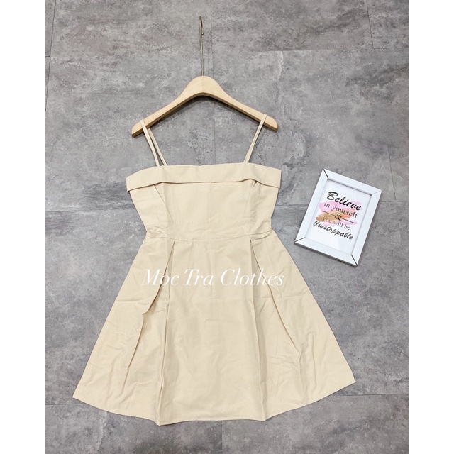 Váy xinh Chic Dress thiết kế hai dây có đệm ngực dáng xoè nhẹ tiểu thư siêu xinh, Đầm 2 dây nữ dự tiệc dáng ngắn