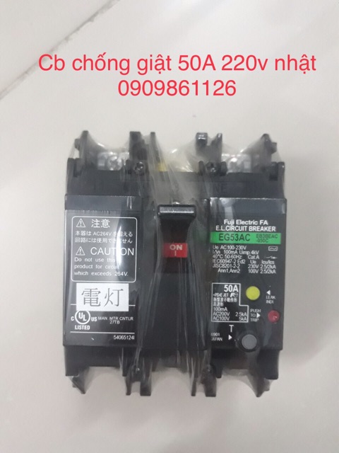 Aptomat chống giật Nhật bản 50A 220v