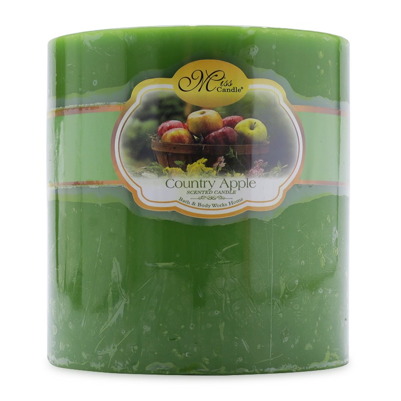 Nến thơm trụ tròn D10H10 Miss Candle FtraMart (Xanh lá)