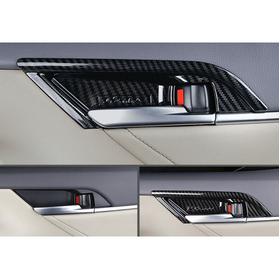 Bộ ốp nội thất màu đen Cacbon Toyota Camry 2019-2022
