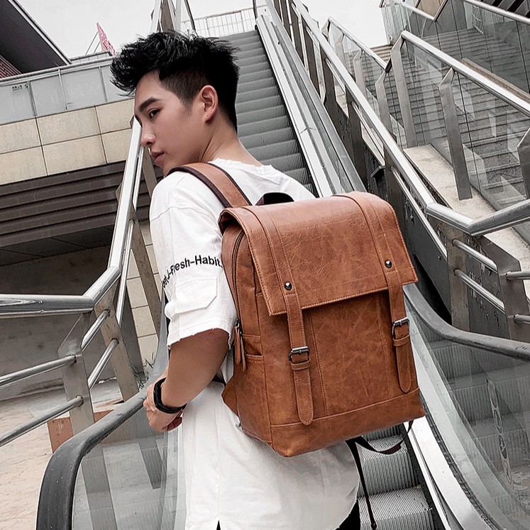 Balo da nam hàng đẹp Cao Cấp, phong cách Vintage mẫu 2022