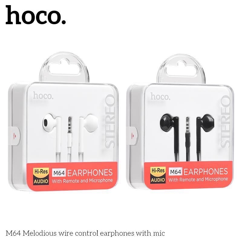 tai nghe sam sung HOCO M64 chân 3.5mm tương thích với oppo ĐT táo huawei realme có míc