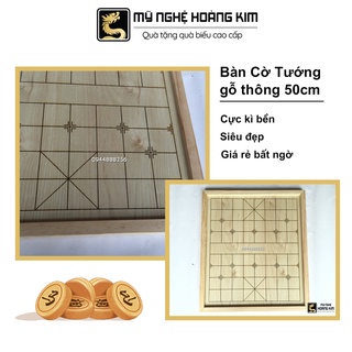 Bàn cờ tướng gỗ thông 50cm Mỹ Nghệ Hoàng Kim, bàn cờ tướng giá rẻ