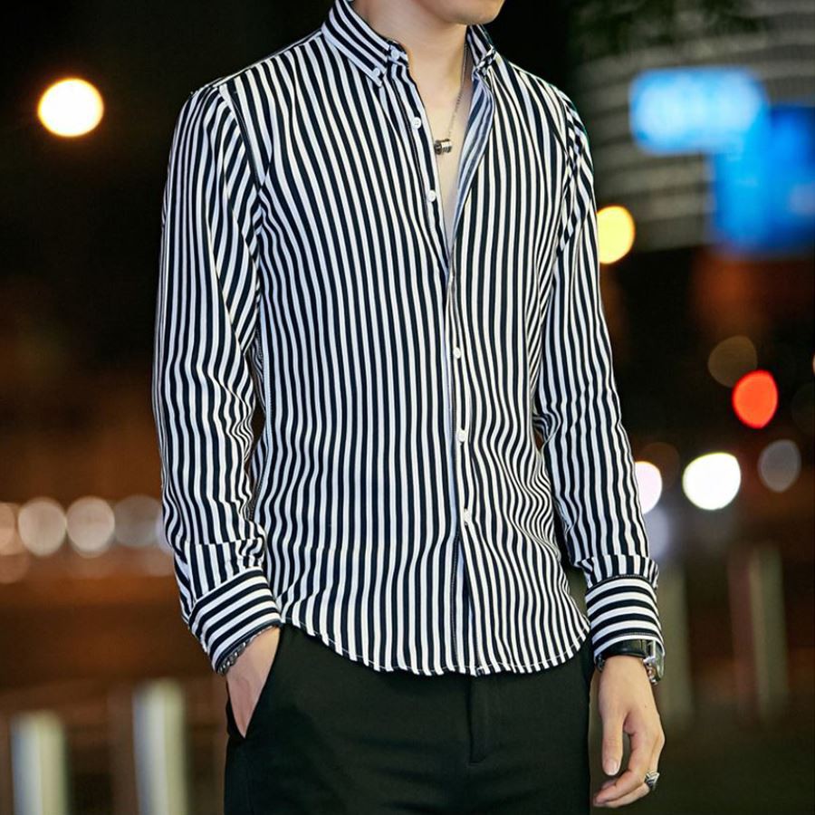 [ XẢ HÀNG] 𝘼́𝙤 𝙎𝙤̛ 𝙈𝙞 𝙉𝙖𝙢 𝙆𝙚̉ 𝙎𝙤̣𝙘 Dài Tay, Cổ Bẻ - Chất Lụa Cotton, Hàng VNXK - SMKS l OMAN | BigBuy360 - bigbuy360.vn