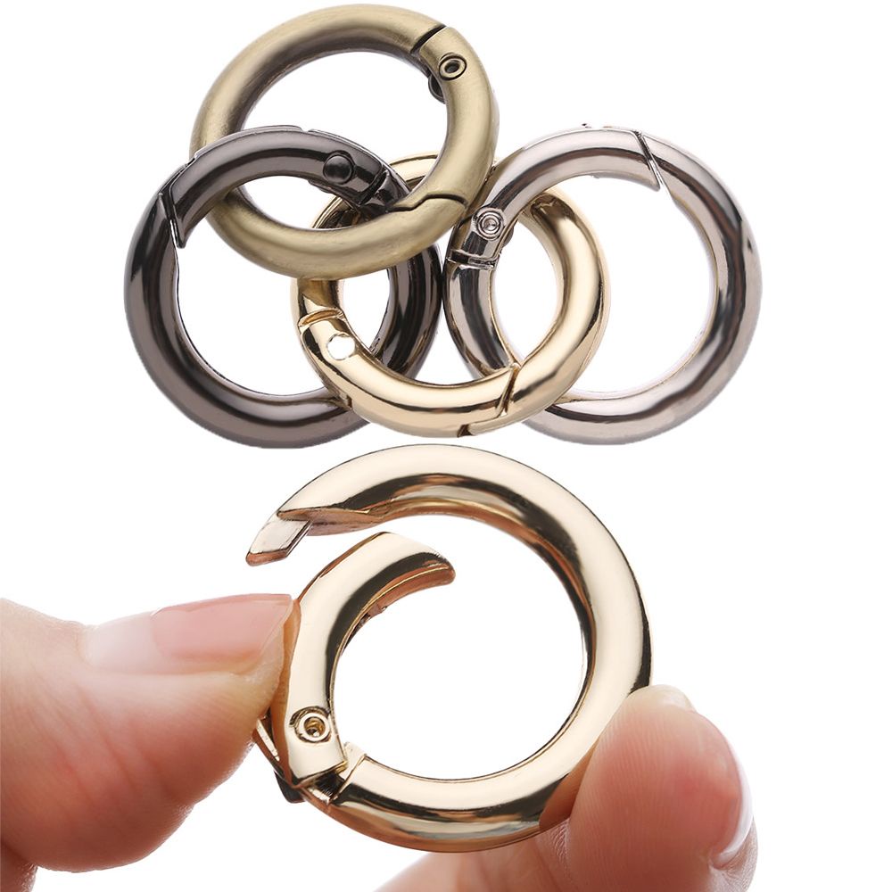 Set 2 / 5 móc khóa tròn mạ kẽm 10 / 12 / 16 / 19mm đa năng chất lượng