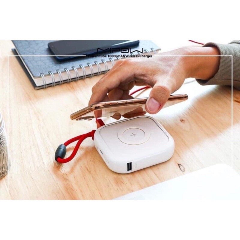 Sạc dự phòng không dây MiPOW 𝗖𝘂𝗯𝗲 𝗫 10.000mAh