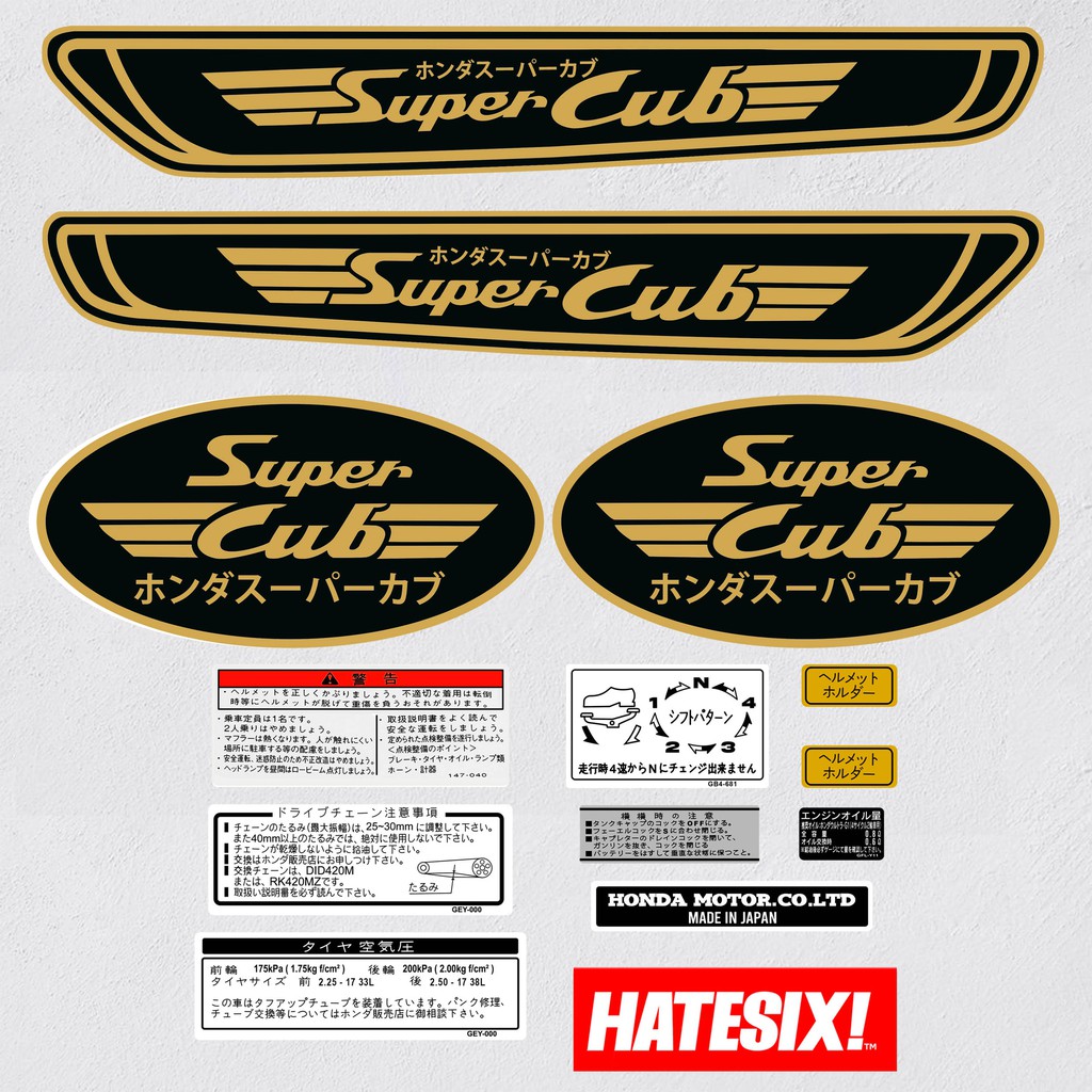 Decal Dán honda super cub iii hatesix